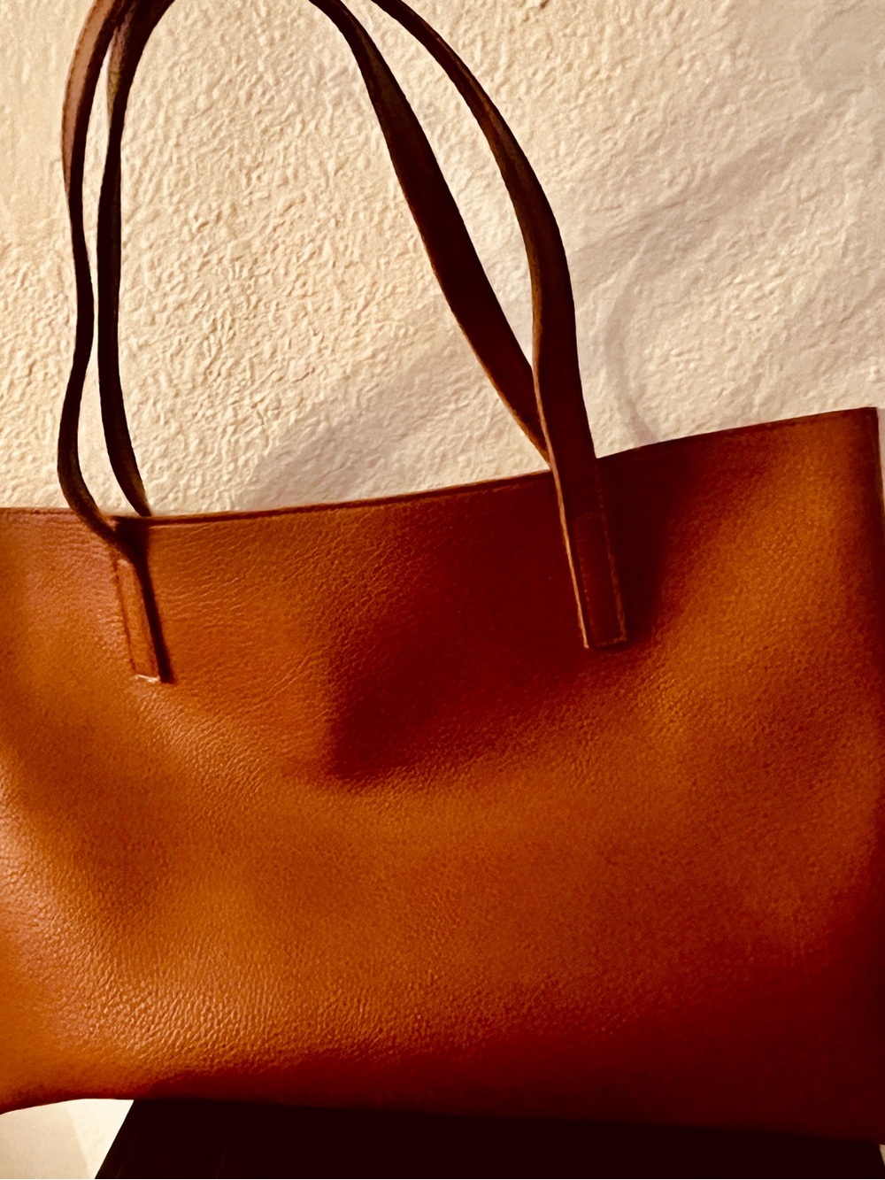 Vince Camuto Cognac Brown Leather Tote